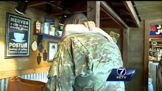 Military husband surprises wife at lunch [upl. by Ericka]