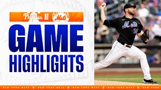 Tylor Megills Strong Outing Powers Mets Past Phillies [upl. by Chemar]