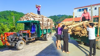 Use Truck To Buy Firewood From Lumberyard  Transport Firewood Go To Market Sell Daily Farm [upl. by Conlin621]