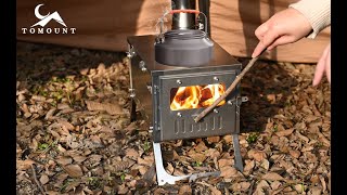 TOMOUNT Titanium Tent Stove Mini Portable Compact Stove Titan Zeltofen Mini Tragbar Kompakt Herde [upl. by Foss26]