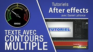 Texte avec contours multiple  Tutoriels After effects en français [upl. by Hines155]