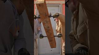 Door vs Battering Ram Security Bar Test [upl. by Nilats]