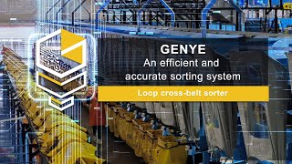 What an efficient sorting system Genye loop crossbelt sorter [upl. by Ruyam]