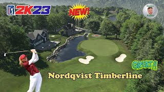 PGA Tour 2K23  Nordqvist Timberline  Course Review amp Playthrough [upl. by Annairdna243]