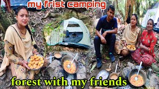 my frist camping ⛺video  comping in forest🌲 with my friends  frist time experience [upl. by Michael]