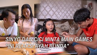 The Onsu Family  Sinyo dan cici minta main GAMES quotini reaksi Ayah Bundaquot [upl. by Elon]