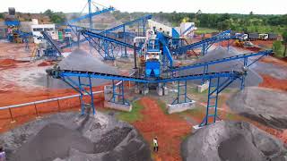 Puzzolana 250TPH 3 Stage modular Crushing Screening and Sand washing [upl. by Debor595]