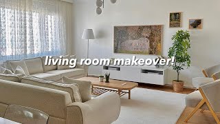 aesthetic amp cozy living room makeover 🛋✨  pinterest style inspired [upl. by Erdnaek]