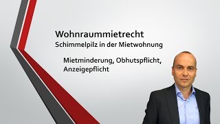 Schimmelpilz in der Mietwohnung  Vortrag für Anwälte 311  Mietminderung Obhuts amp Anzeigepflicht [upl. by Eerehs]