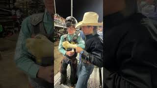 A look behind the chutes at Xtreme Bulls cowboy rodeo bullriding rodeotime [upl. by Rossner760]