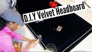 DIY  SEXY VELVET HEADBOARD FROM SCRATCH [upl. by Cohby]