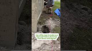 How To Mount Posts In Ground for a Cantilever Sliding Gate Installation Part 1 [upl. by Hutchison13]