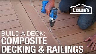 How To Build a Deck  Composite Decking amp Railings 3 of 5 [upl. by Ahsenal243]