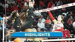 Purdue at Rutgers  Highlights  Big Ten Volleyball  Sept 24 2023 [upl. by Nananne]