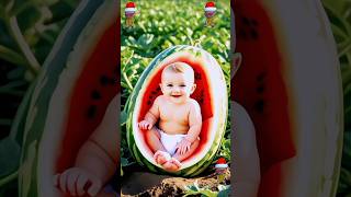 Dhink Chika 🍏 cute baby watermelon vfx magic video shorts shortvideo trandingshorts viralvideo [upl. by Hoye]