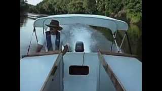 AF4 Grande Wooden Boat with Yamaha 40hp Jet Drive [upl. by Itra]