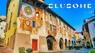 Visiting Clusone one of the Most Beautiful Villages in Italy surrounded by the Dolomites 4K [upl. by Capp]