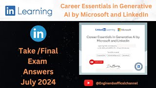 Career Essentials in Generative AI by Microsoft and LinkedIn  FinalTake Exam Answers Pass With 77 [upl. by Enilhtak]