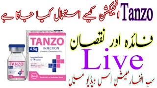 Tanzo injection complete informationUses in Urdu Hindipiperacillin and tazobactam for injection 45 [upl. by Llatsyrk]