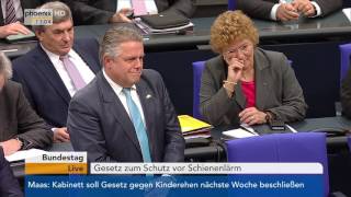 Bundestag Debatte zum Schienenlärmschutzgesetz am 300317 [upl. by Saideman]