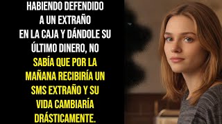 Una mujer ofreció su último dinero a un extraño en la caja defendiéndolo y a la mañana siguiente [upl. by Nyladnohr]