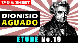 TABSheet Etude 19 in A minor by Dionisio Aguado PDF  Guitar Pro  MIDI [upl. by Niledam]