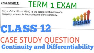 CBSE  CLASS 12  px 5x square 125x 37500 is the total profit function of a company [upl. by Westfahl51]