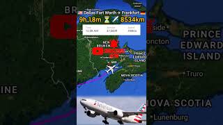 Dallas Fort Worth To Frankfurt flight route aviation travel flightradar24 flighttracker shorts [upl. by Indnahc]