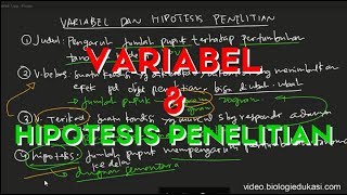 Variabel Bebas Variabel Terikat dan Hipotesis Penelitian [upl. by Mufinella]