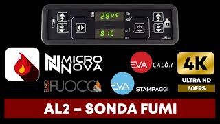 TUTORIAL 2024 AL2 SONDA FUMI sul display a 6 tasti di EVA CALOR [upl. by Dahsraf]