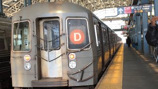 MTA R68 D Train Arrives  Coney Island  Stillwell Avenue on Track 6 [upl. by Forlini]