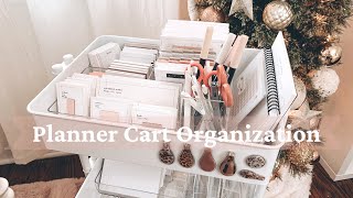 How I Organize and Store My Planner Supplies  Planner Cart Organization and Stationery Collection [upl. by Denney]