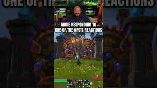 Aggie responds to one of the NPCS worldofwarcraft warcraft wow mmo rpg shorts reels clips [upl. by Akialam]