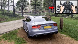 Forza Horizon 5 Audi RS7 vs Police Chase Steering Wheel  Paddle Shifter Gameplay [upl. by Iznekcam828]