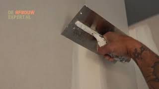 DIY video drywall plasterer gipsplaat afwerken [upl. by Ellehcam]