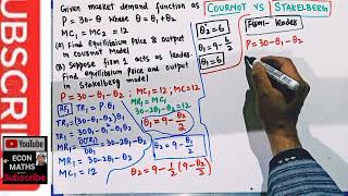 cournot vs stakelberg duopoly model [upl. by Artinek288]