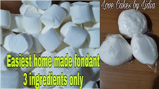 Easy Marshmallow Fondant best fondant recipes  marshmallow fondant with butterBest water fondant [upl. by Sessylu276]