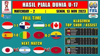 Hasil Piala Dunia U17 Hari Ini  Indonesia vs Panama  Klasemen Piala Dunia U17 2023 [upl. by Haneekas]