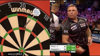 GERWYN PRICE HITS A NINEDARTER AT THE 2022 WORLD MATCHPLAY [upl. by Aurore]