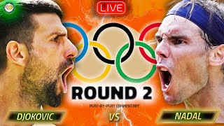 NADAL vs DJOKOVIC  Paris Olympics 2024 R2  LIVE Tennis Watchalong Stream [upl. by Maurice]