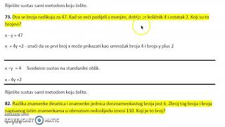 Primjena sustava dviju linearnih jednadžbi s dvije nepoznanice  3 dio [upl. by Eatnoled]