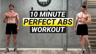 10 MIN PERFECT ABS WORKOUT FOLLOW ALONG BODYWEIGHT ONLY [upl. by Ramat]