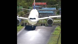 Very Dangerous A330 Takeoff from Small Airport Lukla [upl. by Regdirb]