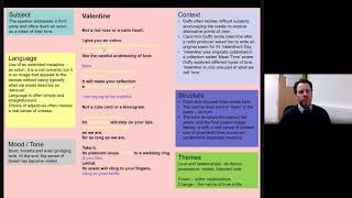 GCSE English Eduqas Literature Analysis of Valentine by Carol Ann Duffy [upl. by Ravel]