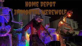 Home Depot Immortal Werewolf Demo and Disassembly Halloween Animatronic Prop Home Accents Holiday [upl. by Tihw]