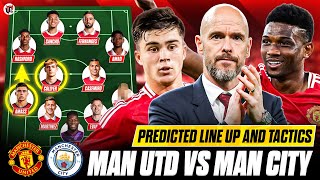 Zirkzee DEBUT Bruno amp Martinez START LOTS Of Injuries  MAN UTD vs CITY Starting XI amp Preview [upl. by Nareik485]