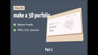 🟡 3D portfolio website with JavaScript and threejs  part 1 [upl. by Eeimaj729]