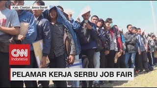 Membeludak Pelamar Kerja Serbu Job Fair [upl. by Arrac619]