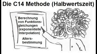 Die C14 Methode Berechnung der Halbwertszeit mit Hilfe einer Formel  Mathematik beim Mathe Schmid [upl. by Ahsiuqram]