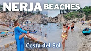 The Best Beaches In Nerja Costa del Sol  Balcon Of Europe [upl. by Natanoj]